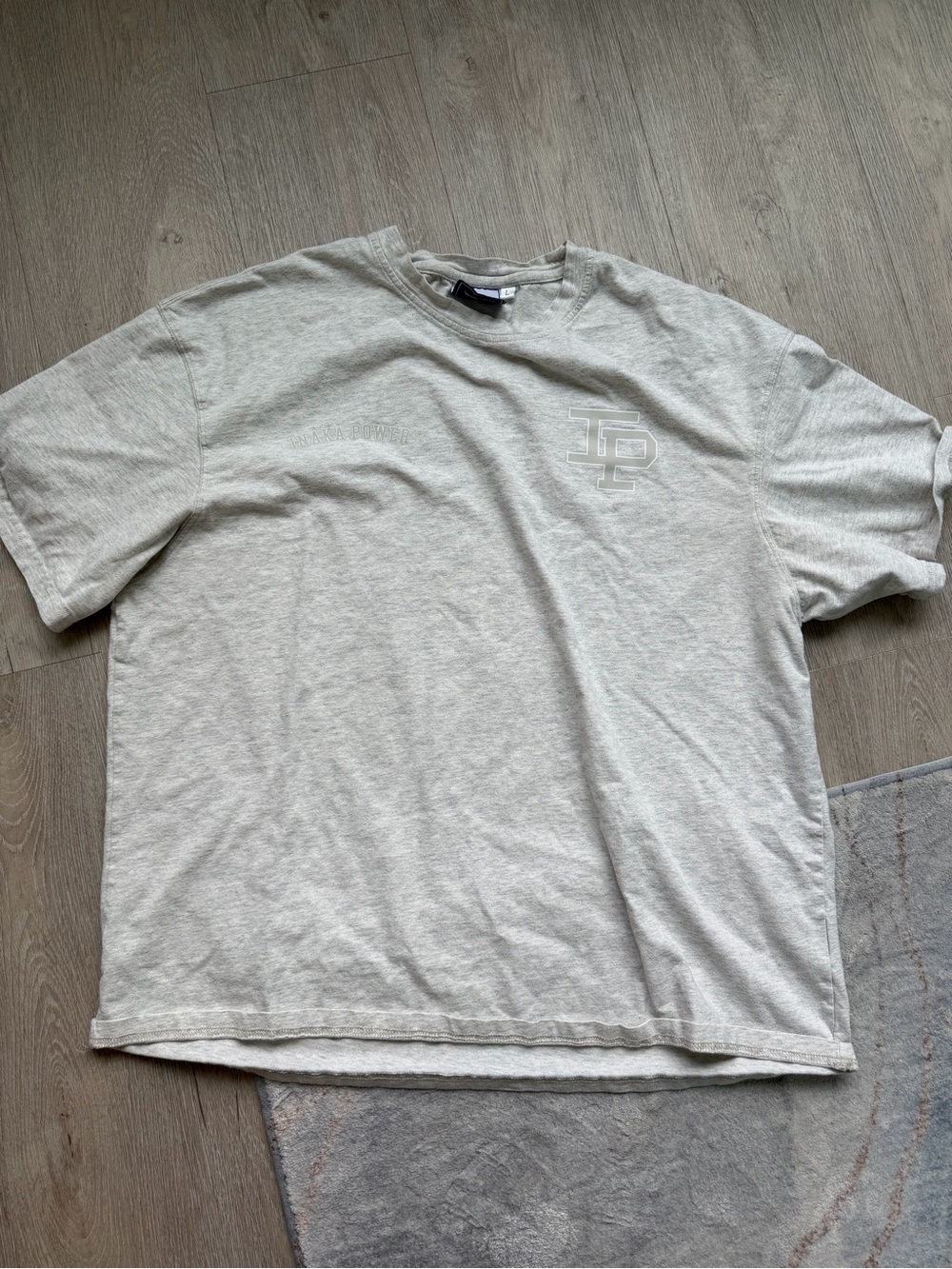 Inaka Power Unisex Crew Neck T-Shirt in Oatmeal (L)